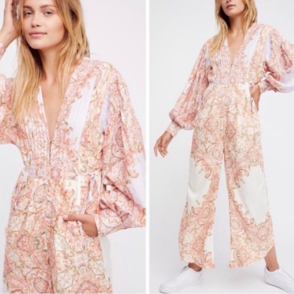 Free People Blooming Fields Jumpsuit Romper SzS